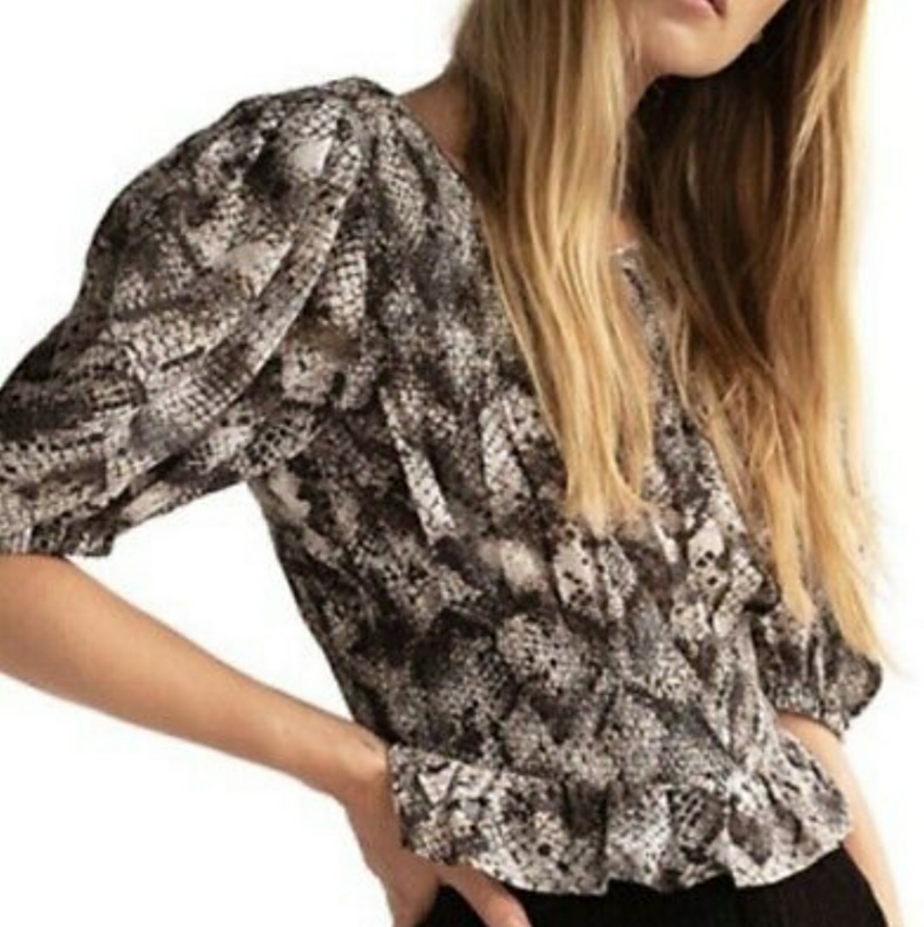 Free People Size Large Snake/Animal Print